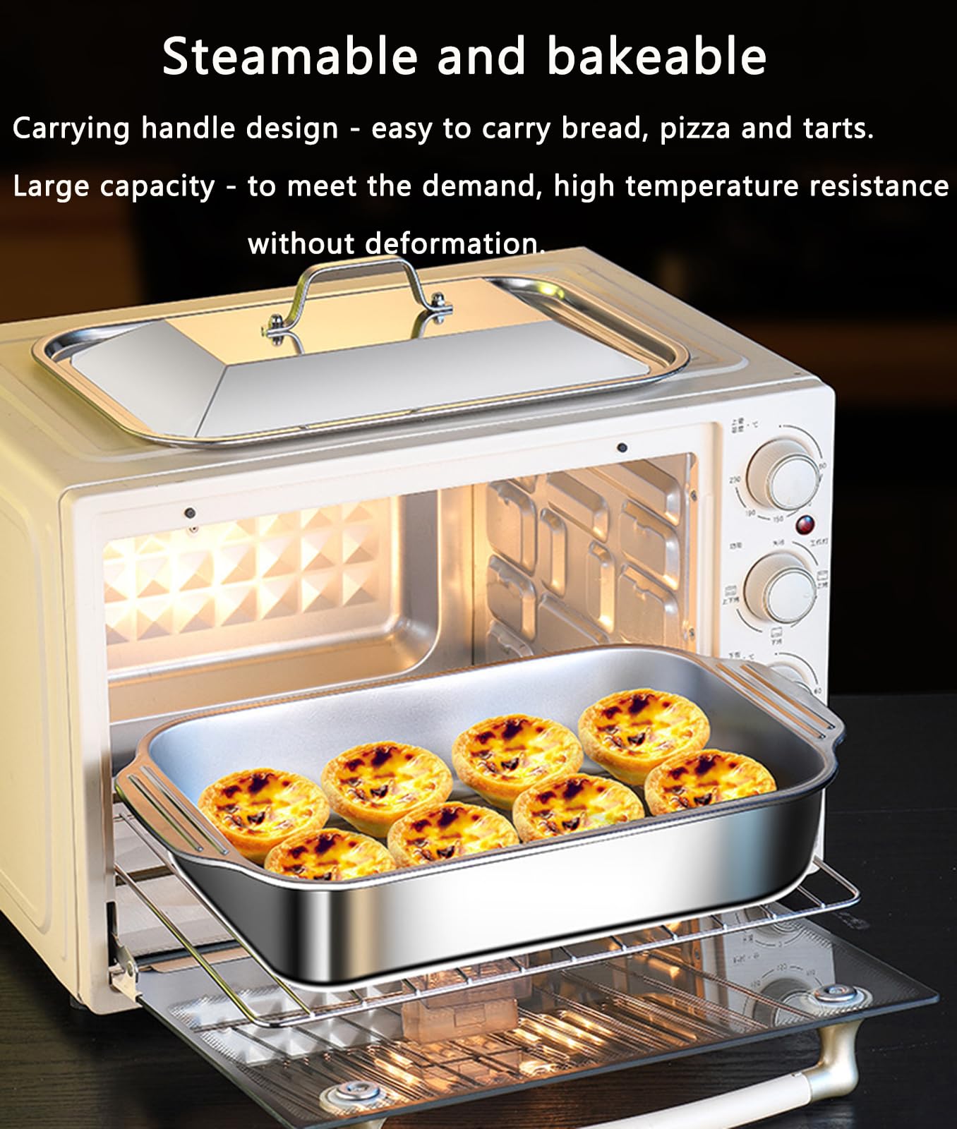 Amazon.com: Rectangular Stainless Steel Roasting Pans/Deep Roaster